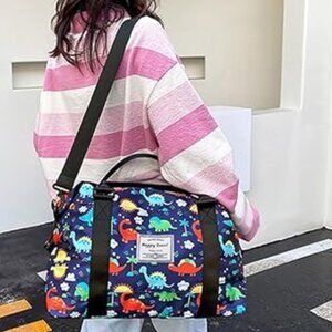 TRAVEL Duffle Bag Weekender Cute Dinosaurs